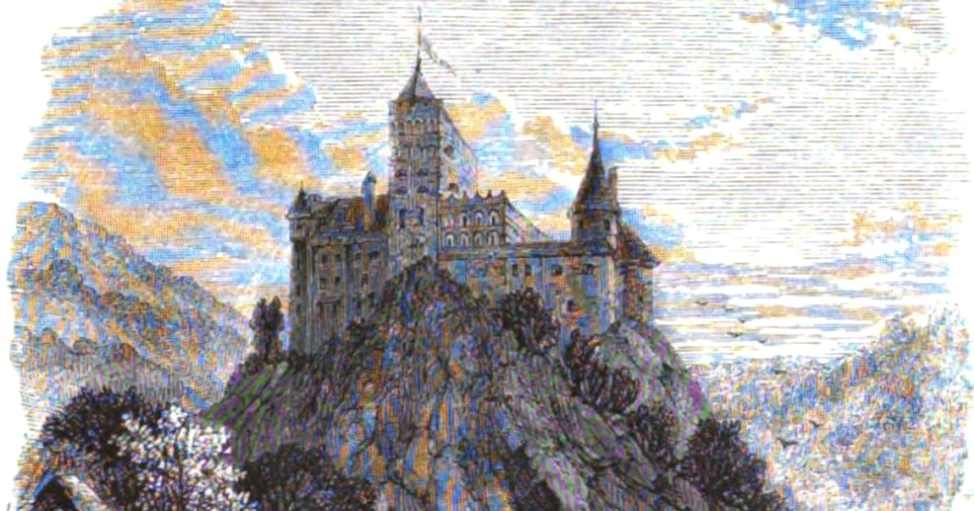 Castelul Bran, înr-o monografie din 1865, apărută la Londra FOTO: cluj.travel