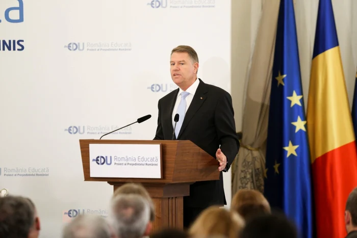 Klaus Iohannis la ceremonia de lansare a proiectului România Educată FOTO Inquam Photos / George Călin