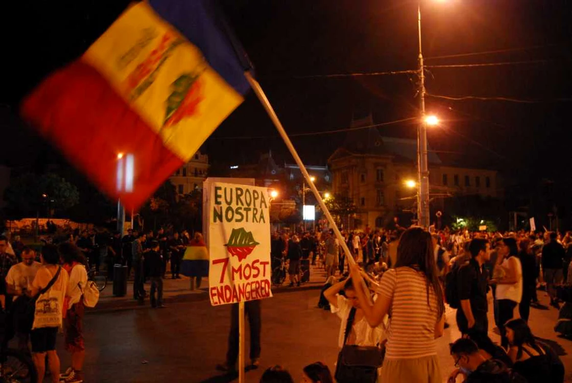 Ziua a opta de proteste faţă de proiectul minier Roşia Monană, Bucureşti FOTO Adevărul