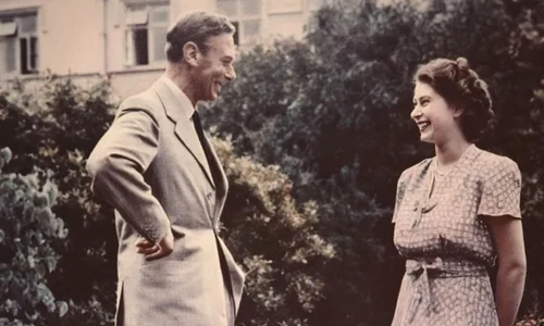 Regina Elisabeta cu tatăl ei, Regele George VI