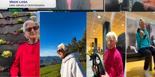 Inaxa Lasa femeia în vârstă de 100 de ani care merge de șapte ani la sală Colaj YouTube & Instagram