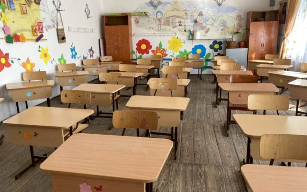 Sală de clasă, Şcoala Gimnazială „Axinte Uricariul” Scânteia, judeţul Iaşi  FOTO Alina Batcu