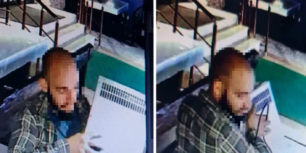 Bărbatul care a fugit cu frigiderul de pe terasa unei pensiuni din Vama Veche FOTO captură video