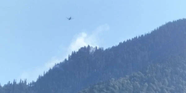 Incendiu de pădure în munții Maramureșului FOTO: ISU MARAMUREȘ