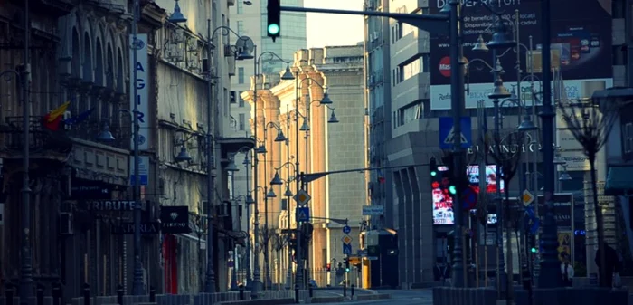 Calea Victoriei în dimineaţa de Paşte