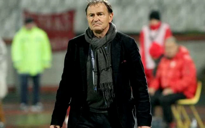 Ewald Lienen, antrenorul echipei Oţelul Galaţi FOTO Mediafax