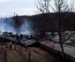 Incendiu la ferma de pui Gătejeşti - Vâlcea Foto ISU Vâlcea