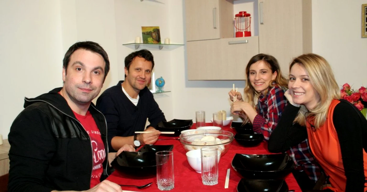 Alexandru Papadopol, Dorian Boguţă, Dana Rogoz şi Diana Dumitrescu, la „Cireaşa de pe tort“ FOTO Prima TV