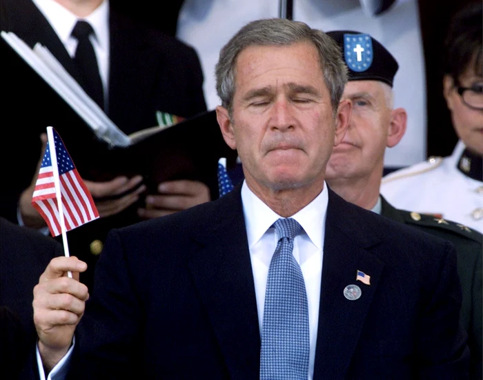 George W. Bush comemorând atentatele din 11 septembrie 2001 FOTO Guliver/ Getty Images