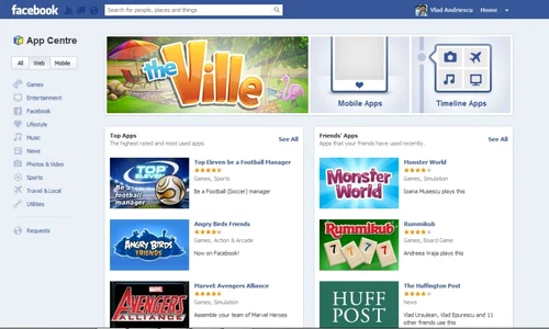 app center facebook