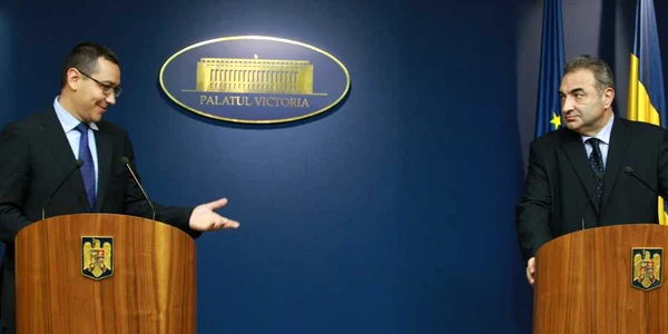 Victor Ponta (stânga) şi Florin Georgescu vor susţine o declaraţie de presă la ora 10.00