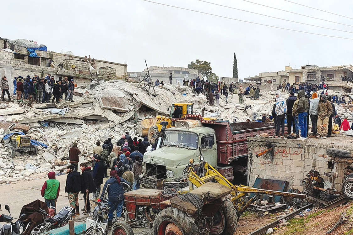 Sute de clădiri  s-au prăbușit la granița  dintre Turcia și Siria. Foto: Profimedia