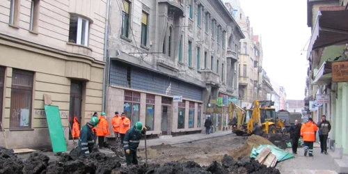 Şantier în zona fostului hotel "Der Trompeter"