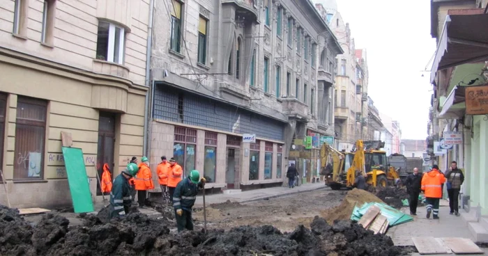 Şantier în zona fostului hotel "Der Trompeter" FOTO Ştefan Both, Facebook, Timisoara de altădată