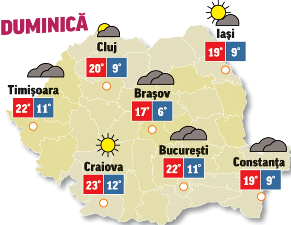 Prognoza meteo 3 mai aduce instabilitate termică