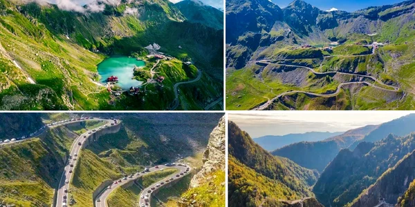 Transfăgărășan România cel mai frumos drum rutier de munte conform Top Gear Colaj DMS