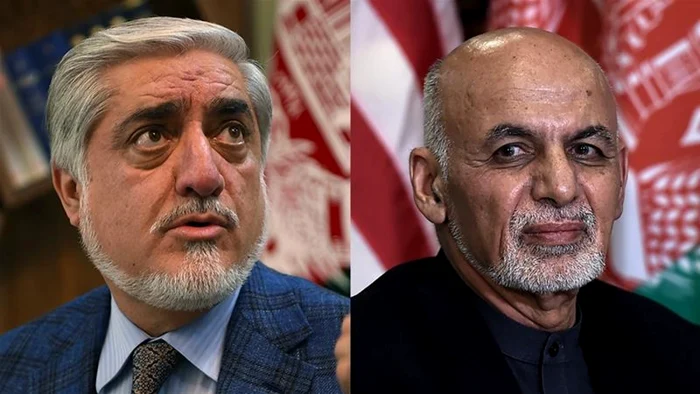 Ashraf Ghani (dreapta) şi Abdullah Abdullah FOTO AFP