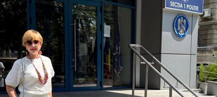 Marina Almășan a mers la secția de Poliție, zilele trecute foto: Facebook 