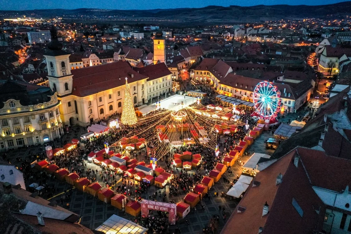 Târgul de Crăciun de la Sibiu. FOTO: Facebook târgul de Crăciun Sibiu