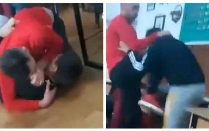 Doi elevi de la Liceul Tehnologic din Pucioasa s-au bătut crunt, în clasă, în văzul colegilor, care nu au intervenit să îi despartăFOTO: adevarul.ro