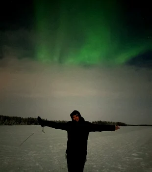 Antonia și Alex Velea au admirat aurora boreală / foto: Instagram