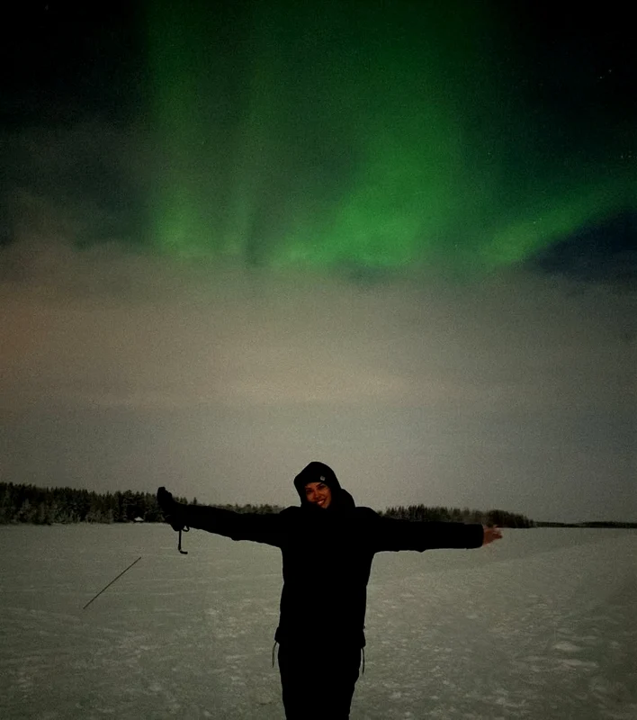 Antonia și Alex Velea au admirat aurora boreală / foto: Instagram