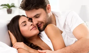 cute couple lying on the bed jpeg