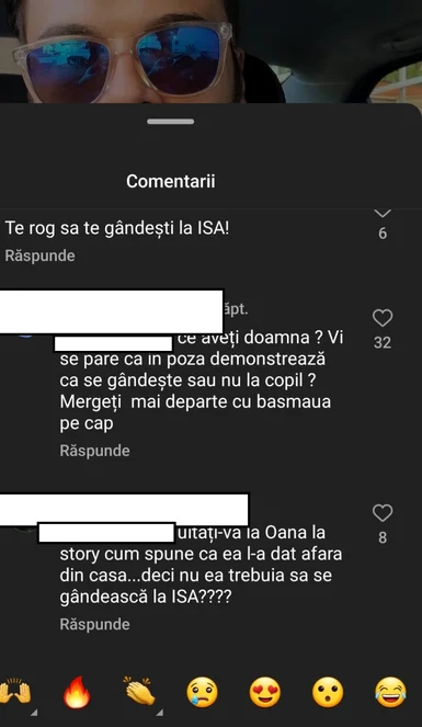 Discuția în care au fost implicați cei doi pe Instagram