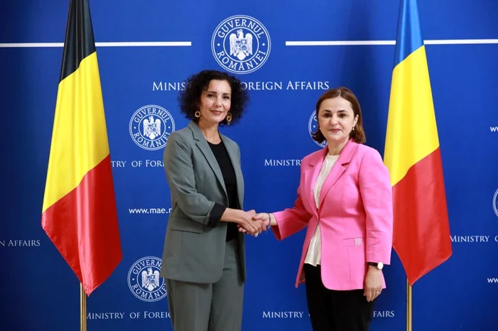 Șefa diplomației de la Bruxelles și ministra Luminița Odobescu FOTO MAE