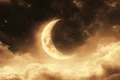 sepia style effect with moon phase night sky jpg