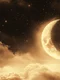 sepia style effect with moon phase night sky jpg