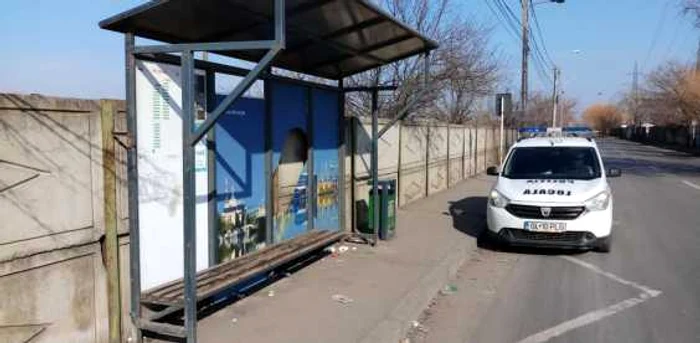 Refugiul pentru călători a fost vandalizat Foto: Poliţia Locală Galaţi