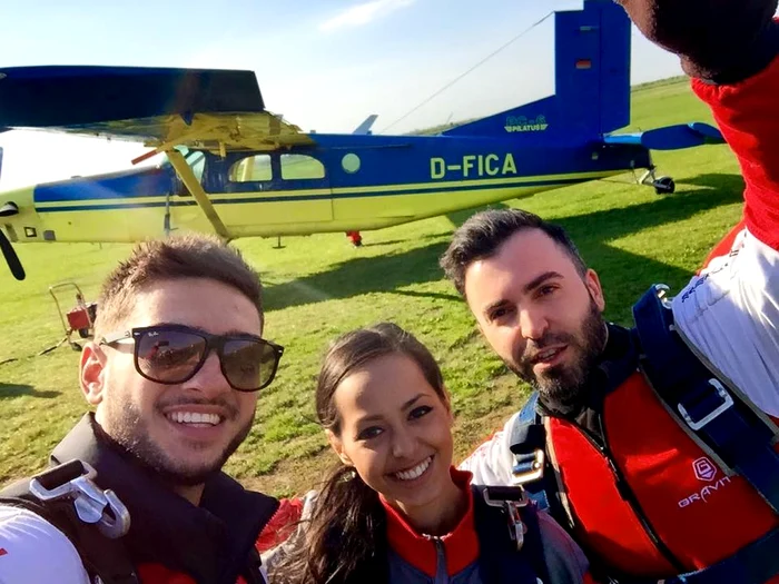 Dorian Popa și Lariss au încercat și ei saltul cu parașuta