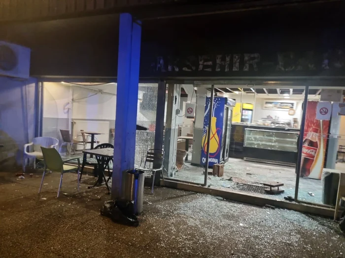 Barul distrus de explozia grenadei/FOTO: X