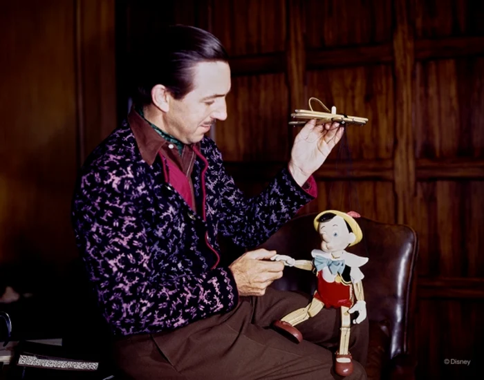 Walt Disney și Pinocchio, în anul 1940