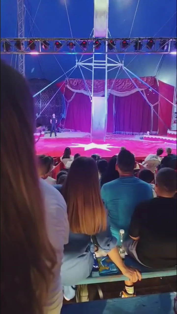 Moment de groază la circ. Un acrobat a căzut peste public în timpul unui număr periculos