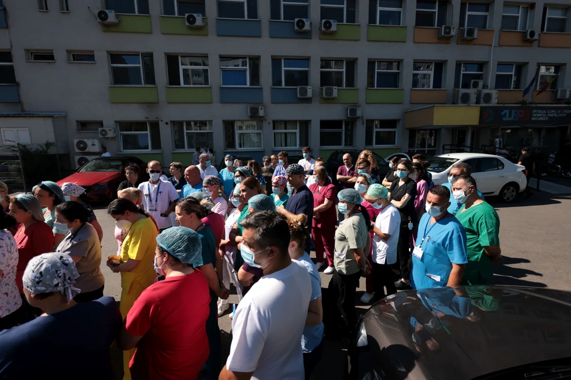 Imagini din timpul grevei de la Spitalul Pantelimon / foto: INQUAM PHOTOS