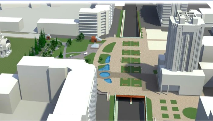 Astfel arată schiţa proiectului de modernizare a zonei centrale din Deva.