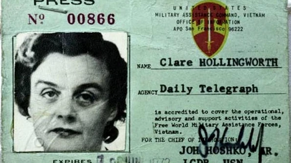 Clare Hollingworth, jurnalista care a transmis ştirea declanşării celui de Al Doilea Război Mondial, a murit la vârsta de 105 ani jpeg