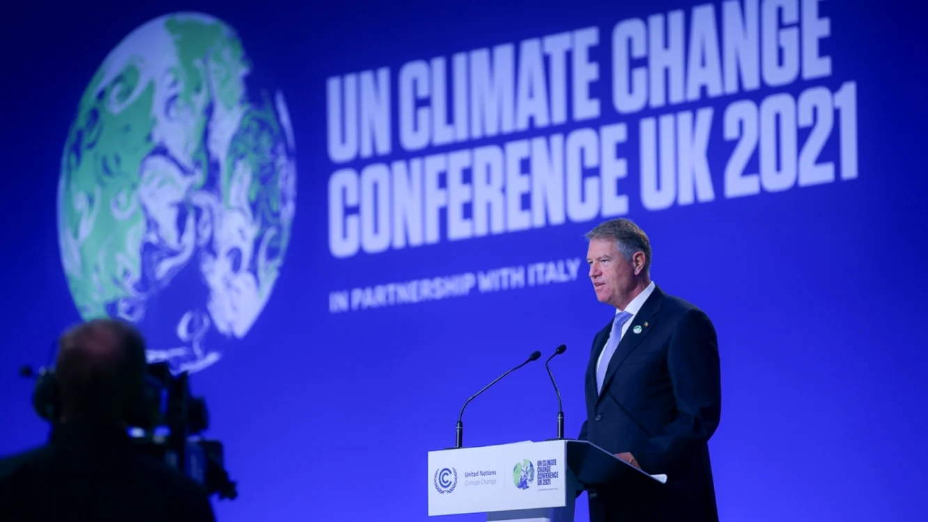 Klaus Iohannis a participat, în noiembrie 2021, la conferinţa globală privind schimbările climatice, la Glasgow. FOTO: Administraţia Prezidenţială