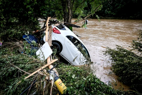 Zona de vest a Germaniei afectată de inundaţii. FOTO EPA-EFE