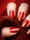 unghii rosii cu auriu jpg