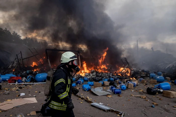 Bombardament al armatei ruse la periferia Kievului FOTO Getty Images