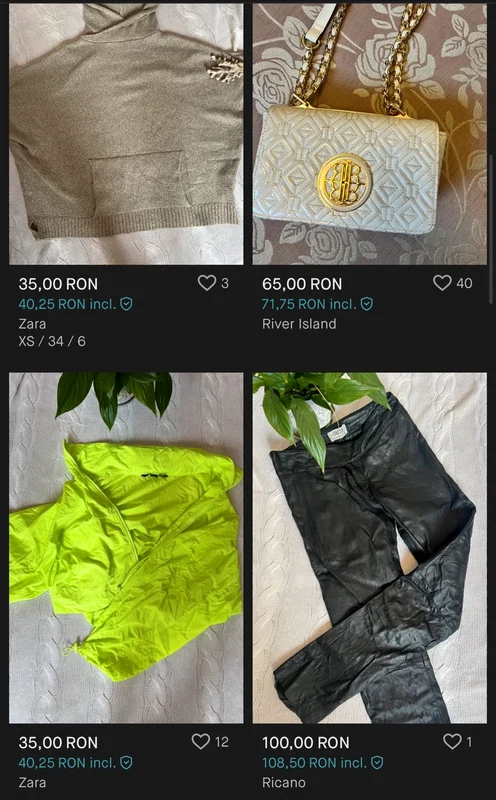 Ce prețuri au hainele purtate puse la vânzare de Ianca Simion