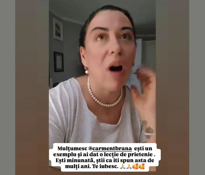 Oana Roman, mesaj pentru Carmen Tănase / Foto: Captură Instagram