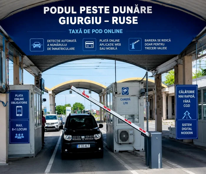 Taxa de pod Giurgiu-Ruse va putea fi plătită online Foto: CNAIR/Facebook