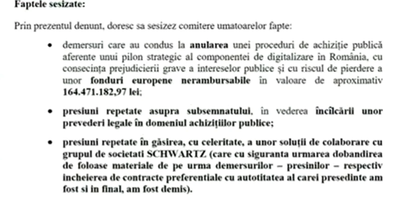 Faptele sesizate la DNA