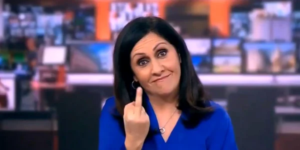 Prezentatoare BBC gest obscen Captura jpg