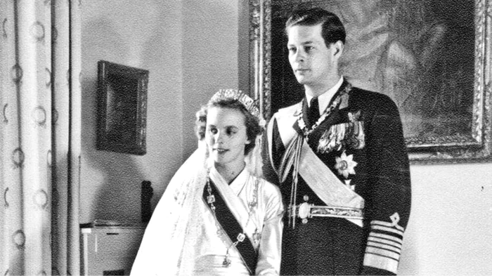 Mihai I Ana de Bourbon Parma la nunta din 10 iunie 1948 png