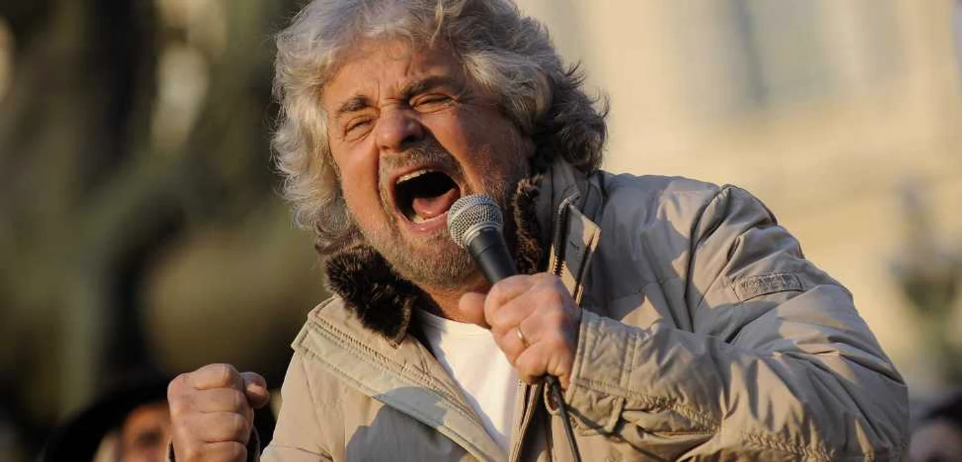Actorul de  comedie Beppe Grillo a avut o campanie electorală deosebit de agresiva FOTO Reuters